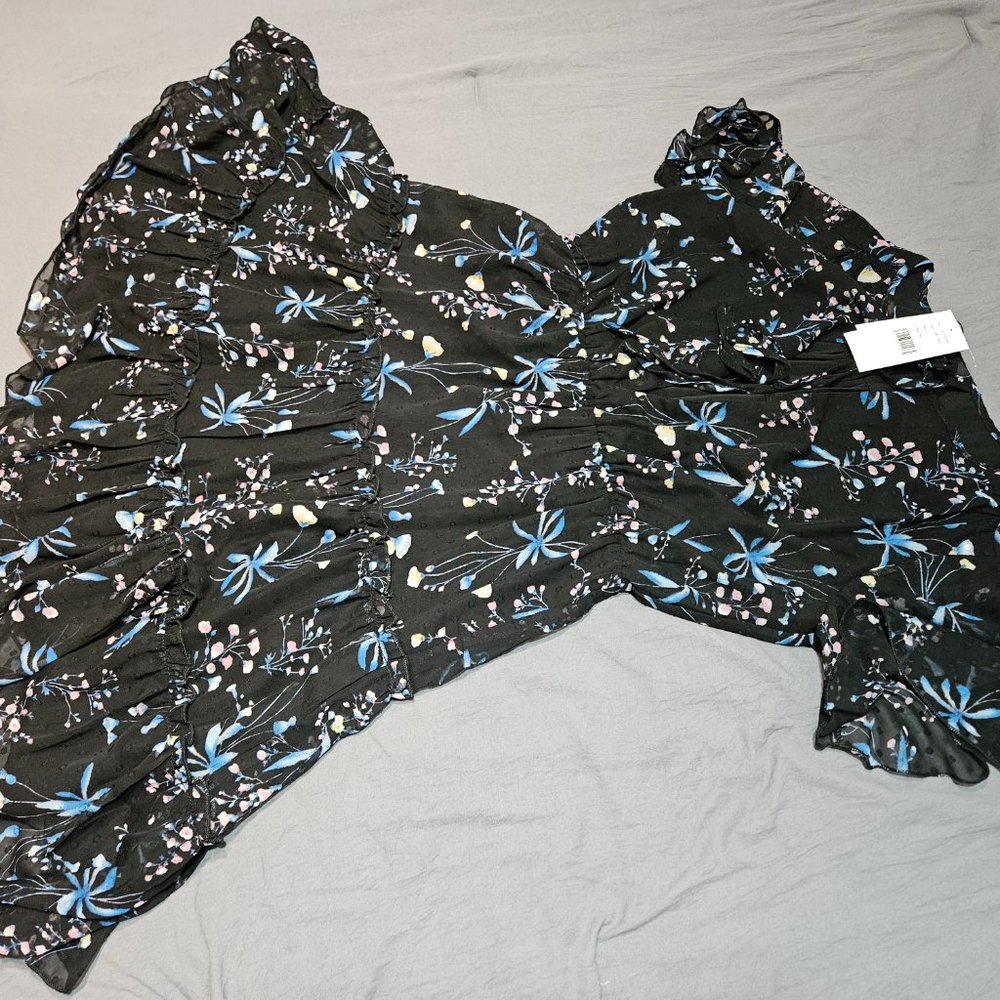Camella Floral Swiss Dot Fit & Flare Mini Dress